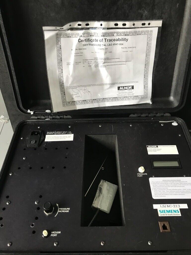 SIEMENS ALNOR Differential Pressure Calibrator 634613512 Lagpat