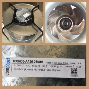 EBM PAPST FAN MODEL K3G630-AA26-26/A01