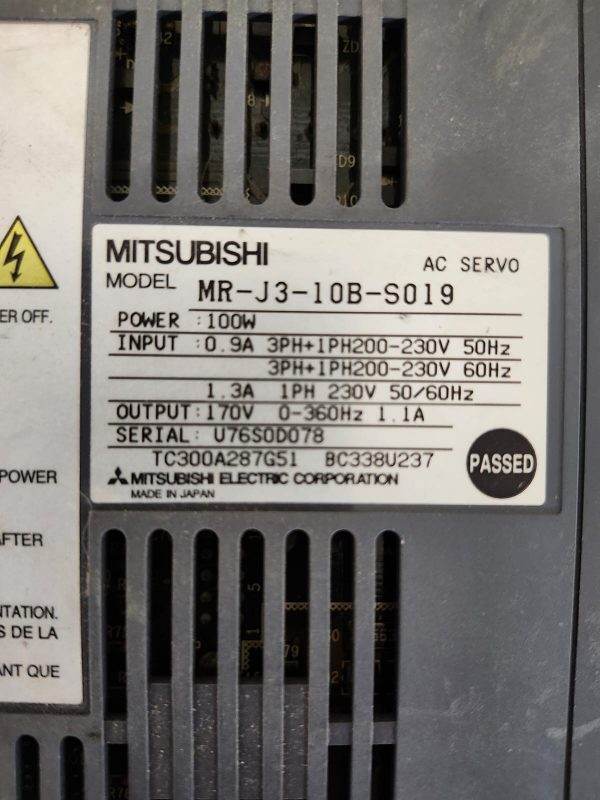 MITSUBISHI MR-J3-10B-S019 Servo Drive - Image 3
