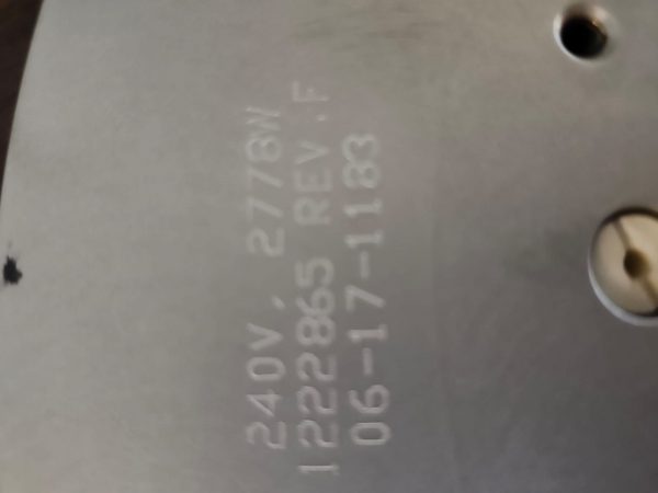 ASM Heater 1222-865 REV. F 240V 2778W - Image 3