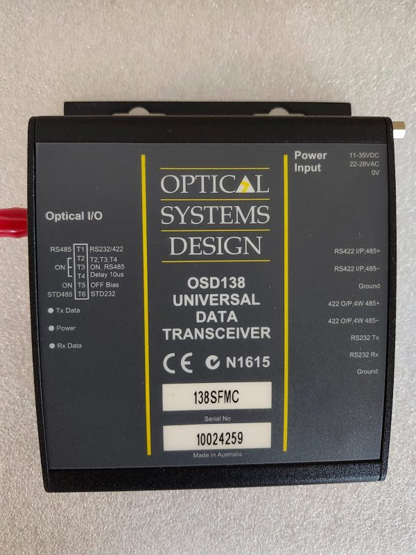 OPTICAL SYSTEMS DESIGN OSD138 138SFMC