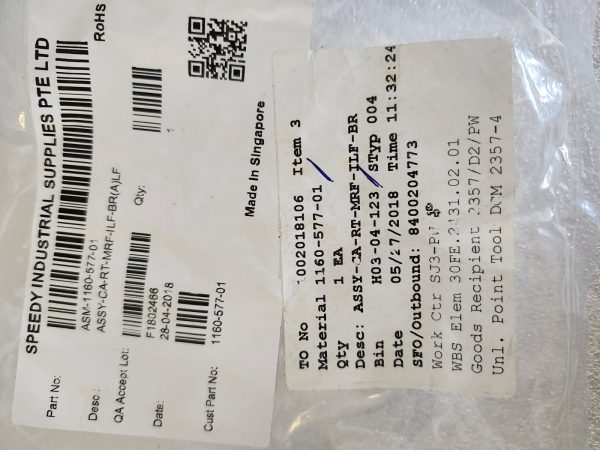 ASM 1160-577-01 ASSY-CA-RT-MRF-ILF-BR Cable, - Image 2