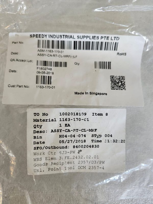 ASM 1163-170-01 Cable, ASSY-CA-RT-CL-MRF - Image 2