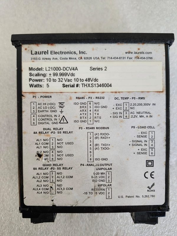 Laurel Electronics Digital Panel Meter L21000-DCV4A Series 2 - Image 3