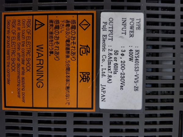 FUJI RYS401S3-VVS-Z6 SERVO DRIVE - Image 3