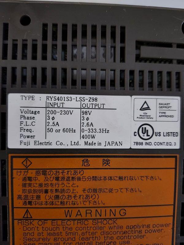 FUJI Servo Drive RYS401S3-LSS-Z98 - Image 3