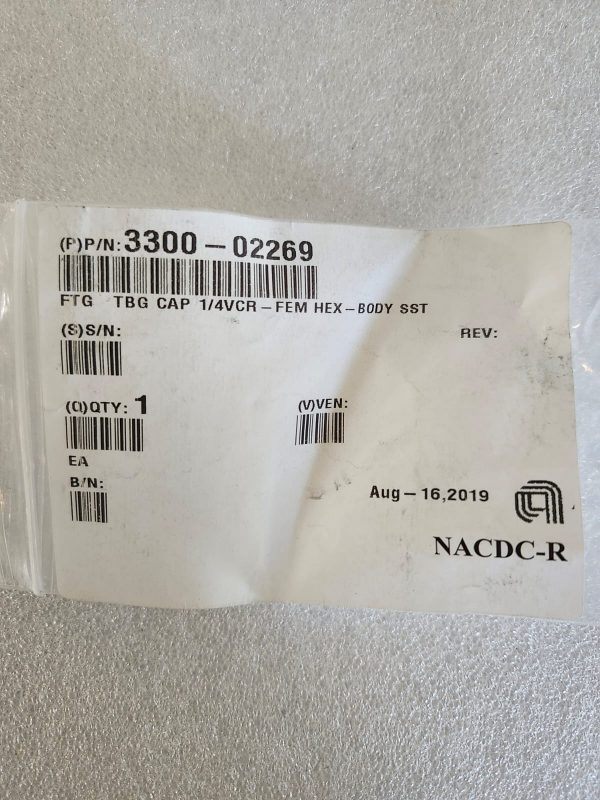 Applied Materials  3300-02269 FTG TBG CAP 1/4VCR-FEM HEX-BODY SST SET OF 4 - Image 2