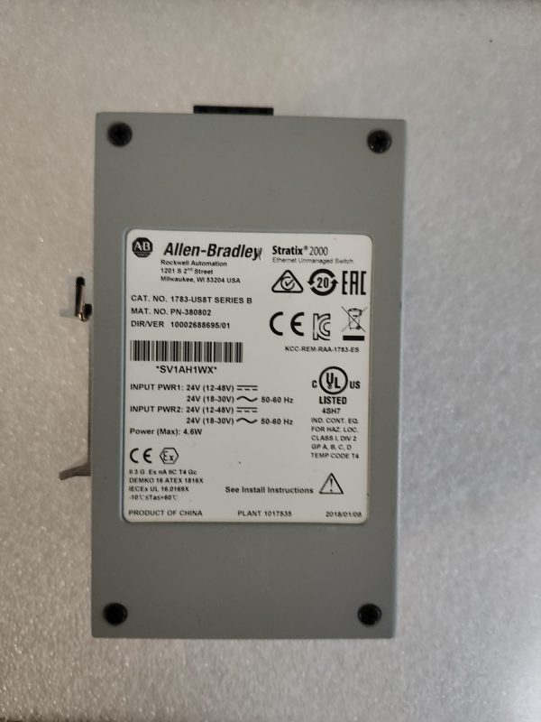 New Allen-Bradley 1783-US8T SERIES B Statix 2000 Unmanaged Ethernet PN-380802 - Image 2