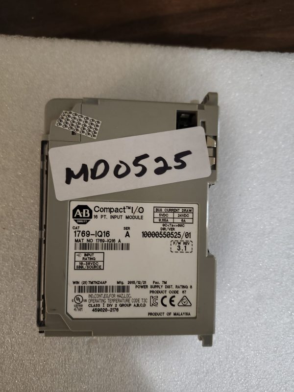 Allen Bradley 1769-IQ16 SER A CompactLogix PLC Input Module - Image 3