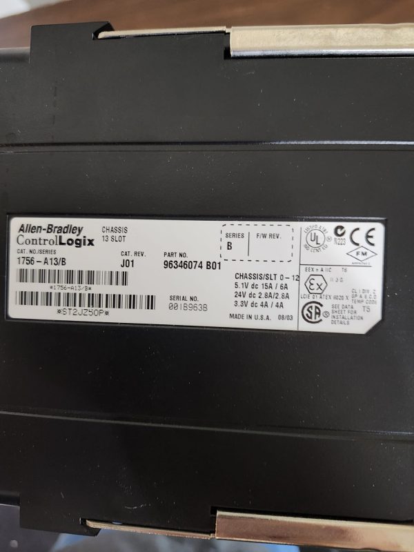 Allen Bradley 1756-A13 /B Ser B ControlLogix 13 Slot Chassis - Image 3