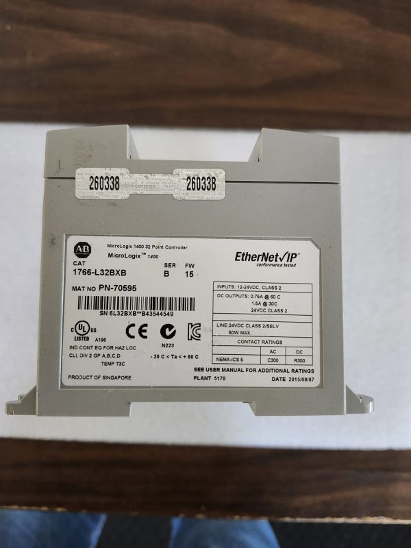 Allen-Bradley 1766-L32BXB MicroLogix 1400 Programmable Logic Controller - Image 3
