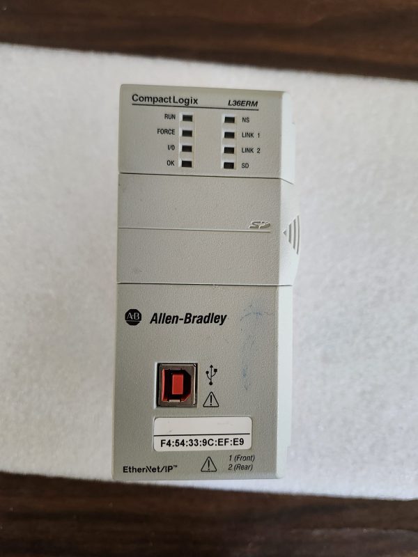 Allen Bradley 1769-L36ERM /A CompactLogix 5370 L3 3MB Memory Ethernet Controller