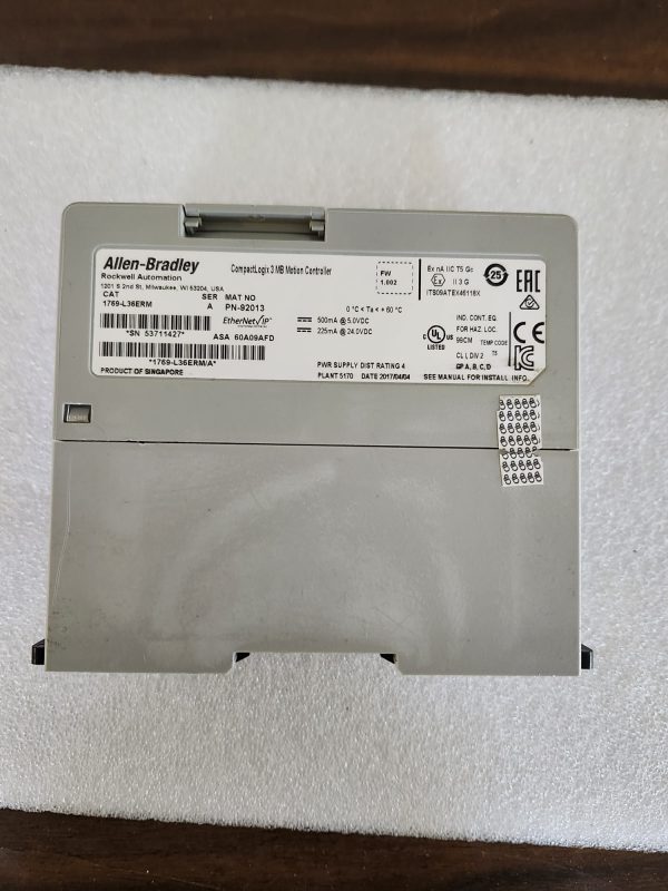 Allen Bradley 1769-L36ERM /A CompactLogix 5370 L3 3MB Memory Ethernet Controller - Image 3