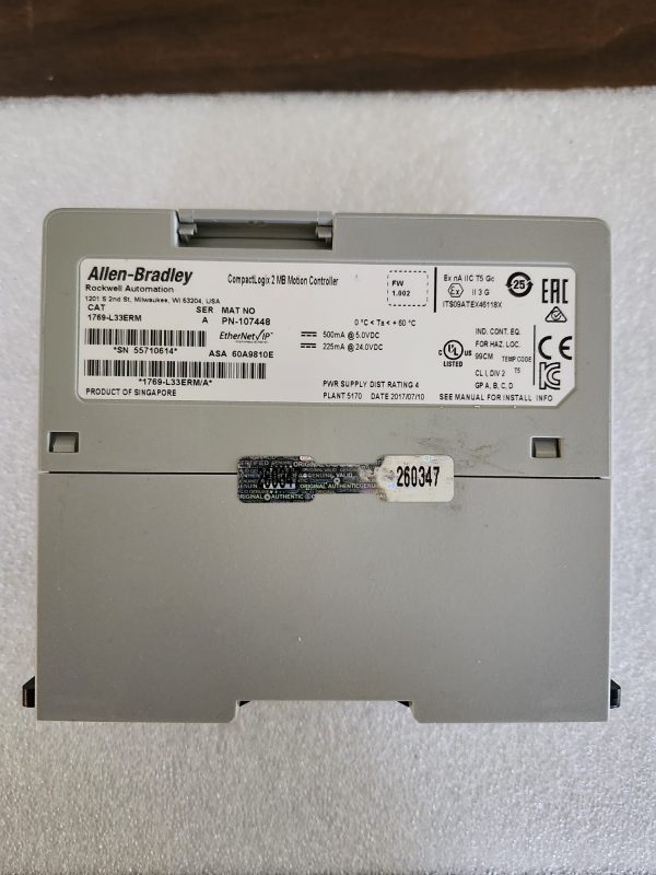 Allen Bradley 1769-L33ERM /A CompactLogix 2 MB Motion Controller - Image 3