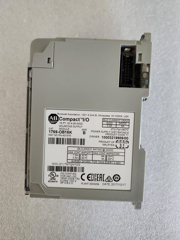 Allen Bradley 1769-OB16K Ser B Sourcing Output Module - Image 3