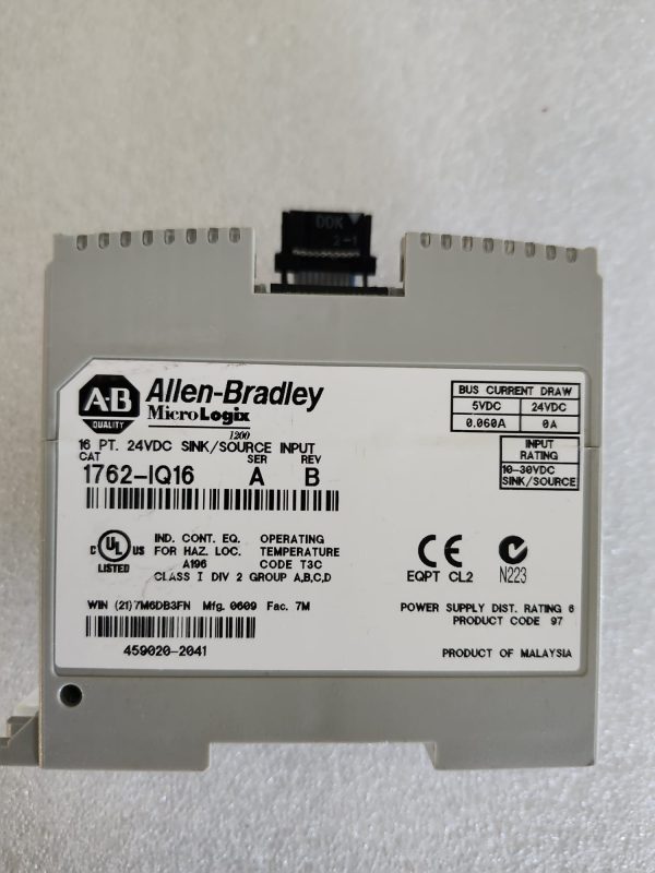 Allen Bradley 1762-IQ16 Ser A Rev B, 16 pt Sink/Source Input - Image 3