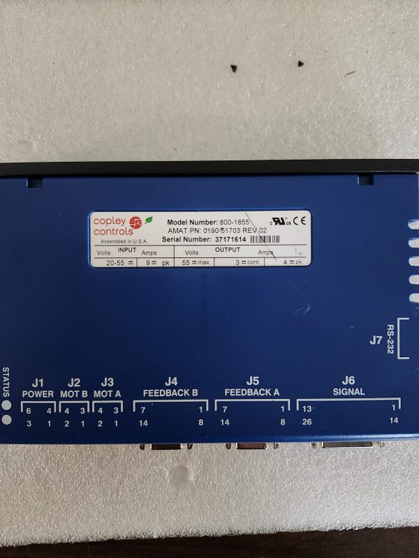 Copley Controls 800-1855 Servo Drive Motor Controller AMAT 0190-51703 - Image 3