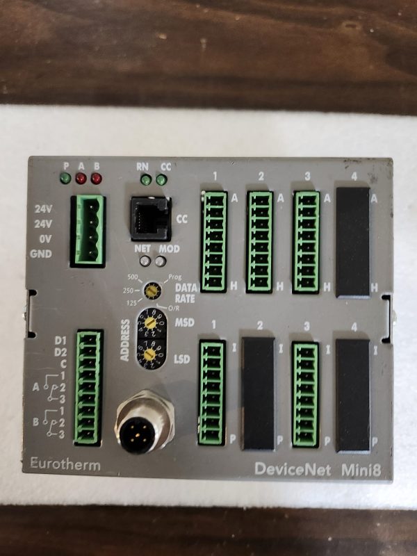 Eurotherm Mini8/8LP/0PRG/VL/DNETM12/C/TC8/TC4/DO8/XXX/STD/250 DeviceNet Mini8