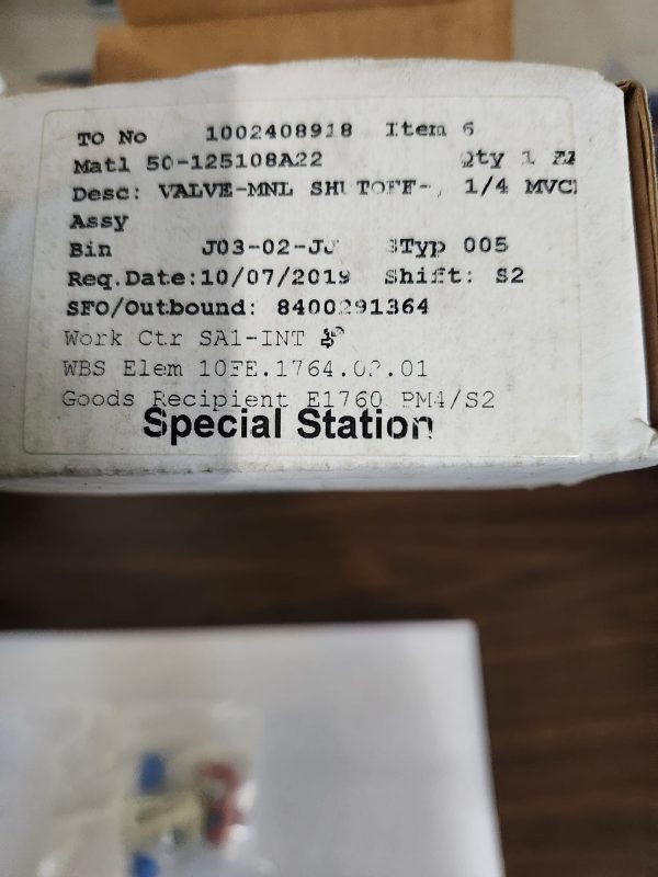Parker Veriflo 45800532 Model 930MSFSMMLK Valve - Image 3