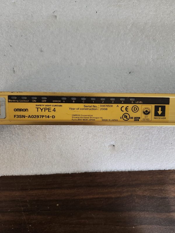 Omron F3SN-A0297P14-D Safety Light Curtain Type 4 - Image 3