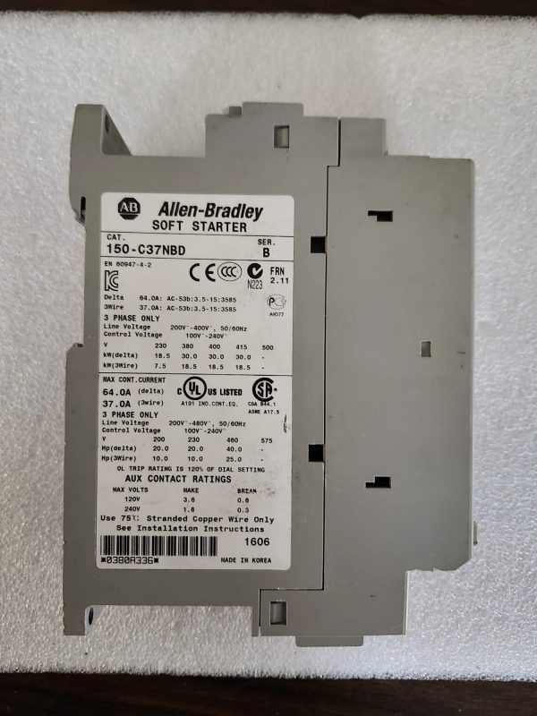ALLEN-BRADLEY 150-C37NBD Industrial Control Soft Starter - Image 3