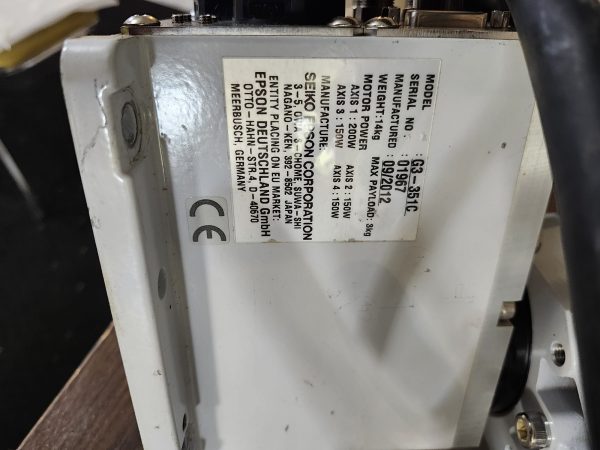 Seiko Epson G3-351C Cleanroom 350mm 3kg SCARA Robot - Image 4