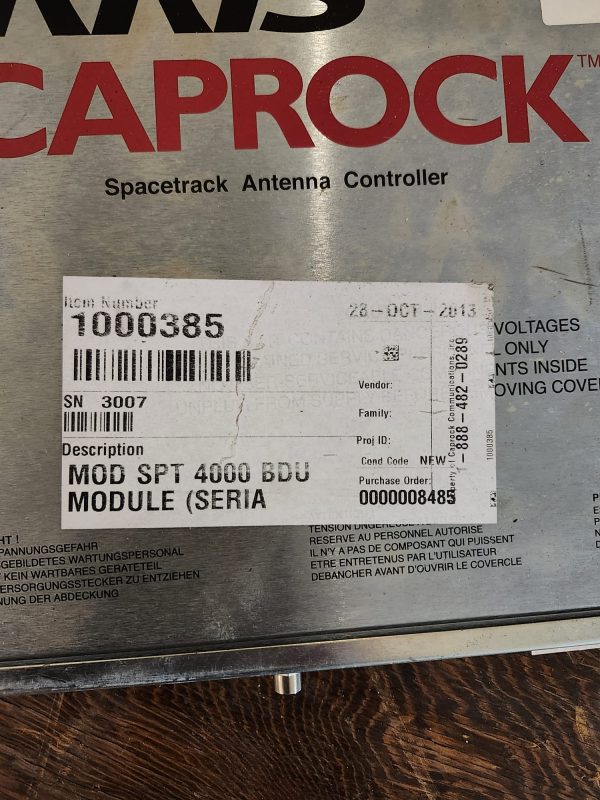 Harris Caprock 4000E BDU Spacetrack Antenna Controller - Image 4