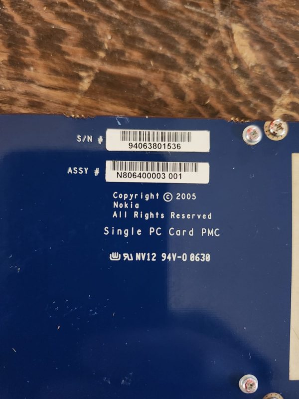 NOKIA SINGLE PC CARD PCMCIA PMC N806400003 001 VME MVME MODULE SYSTEM - Image 3