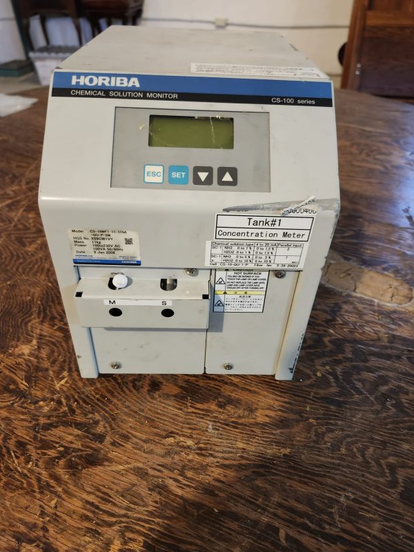 HORIBA STEC CS-100 Series CS-15MF1-11-115A-QU-P-5M Chemical Solution Monitor