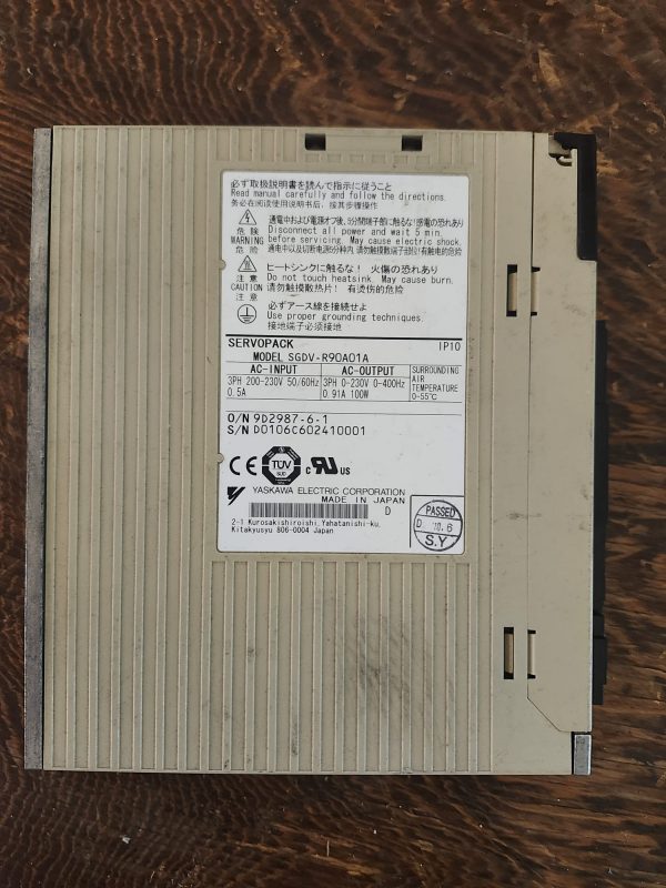 Yaskawa SGDV-R90A01A Servo Drive 3PH 0-230V 0-400Hz 0.91A 100W - Image 3