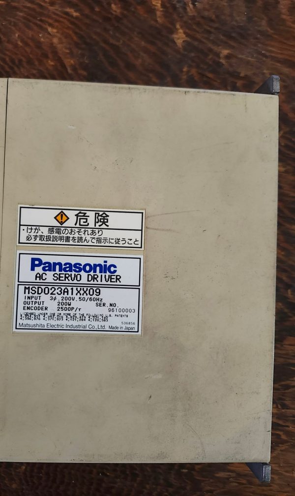Panasonic MSD023A1XX09 AC Servo Driver 200W - Image 3