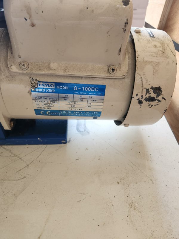 ULVAC KIKO Model G-100DC Rotary Vacuum Pump 200V Single Phase - Image 3