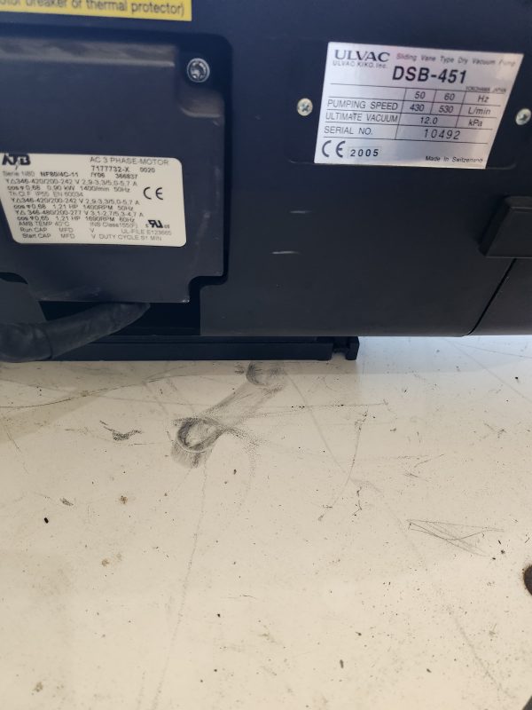 ULVAC DSB-451 Rotary Blade Dry Vacuum Pump - Image 4