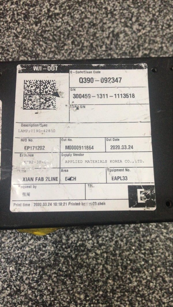Applied Materials Verity FL2006 Flash Lamp 0190-29887-001 - Image 3