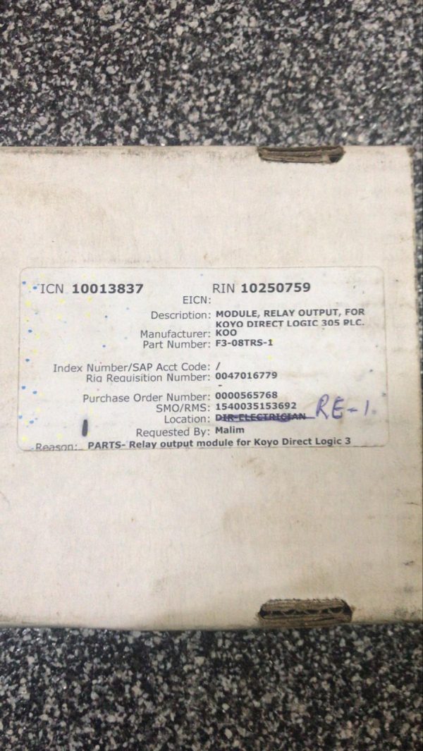 Koyo F3-08TRS-1 Relay Output Module - Image 3