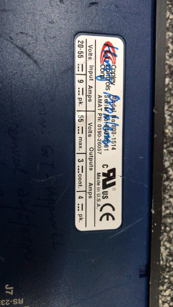 Copley Controls 800-1514 0190-26057 Servo Amplifier - Image 2