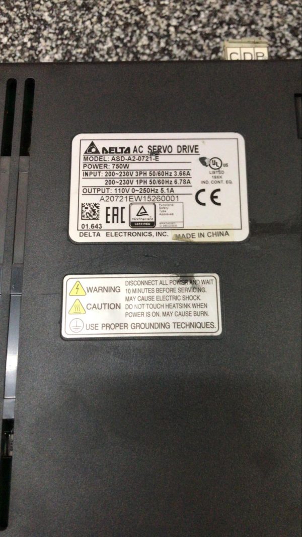 DELTA Servo Drive A2 Series ASD-A2-0721-E - Image 2