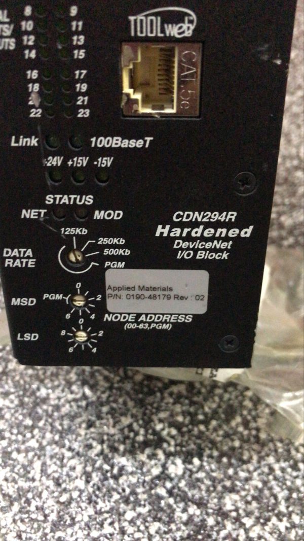MKS CDN294R AMAT 0190-48179 Hardened DeviceNet I/O Block - Image 3
