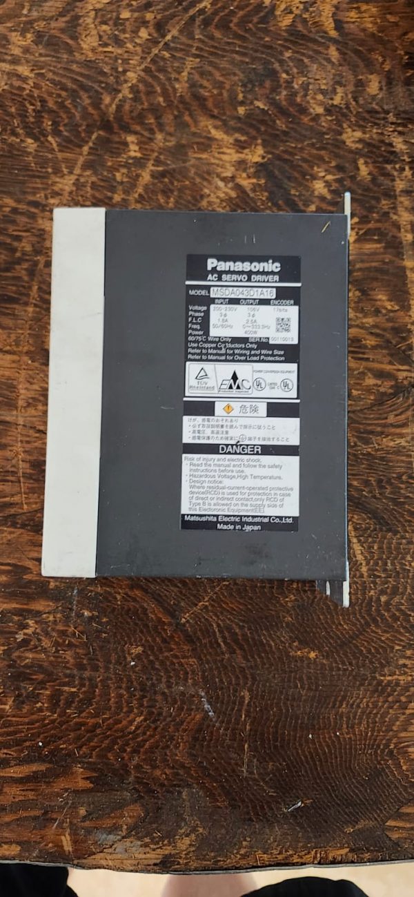 Panasonic MSDA043D1A16 AC Servo Driver - Image 3