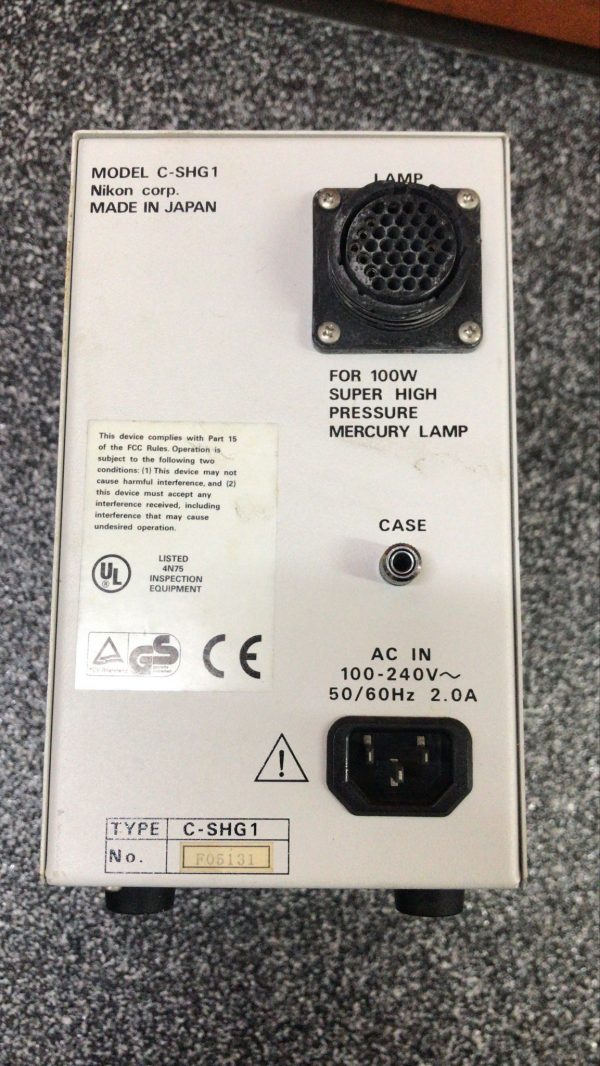 Nikon C-SHG1 Super High Pressure Mercury Lamp Power Supply - Image 2