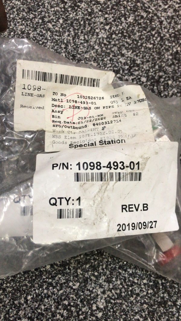 ASM PN: 1098-493-01 LINE-GAS-OW-PIPE 15 LV SOURCE - Image 2