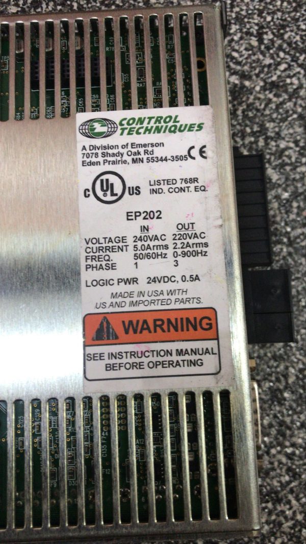 Emerson Control Techniques EP202 Epsilon EP Servo Driver 1Ph In 3Ph Out - Image 2