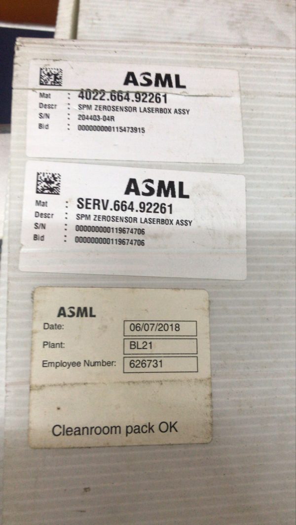 ASML SPM ZEROSENSOR LASERBOX  ASSY 4022.664.92261 - Image 2