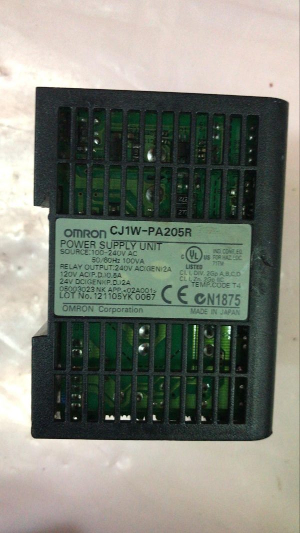 Omron CJ1W-PA205R PLC Power Supply Unit - Image 2