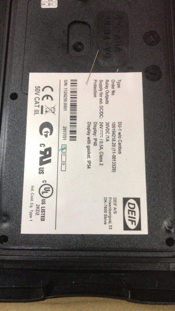 DEIF / Aggreko DU-1 GEMPAC Display Module - Image 2