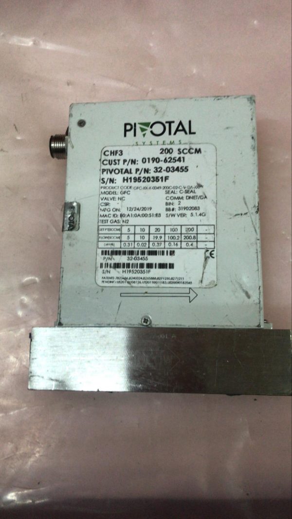 PIVOTAL SYSTEMS GAS FLOW CONTROLLER 32-03455 - Image 2