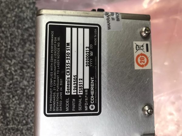 Coherent Genesis CX355-250 STM Laser Head 1263505 - Image 2