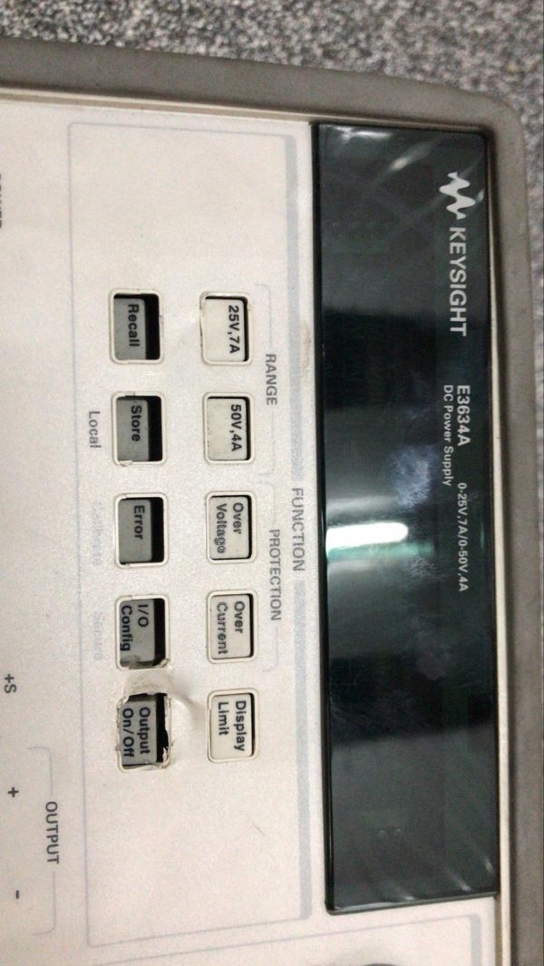 Keysight E3634A DC Power Supply 0-25V 7A/0-50V 4A - Image 2